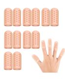 12 Pieces Silicone Finger Protectors - Gel Fingering Support Breathable Thumb Protection - 6 Pairs Beige for Optimal Comfort | International Shipping Available - Buy Online on GoSupps.com