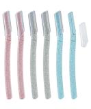 6 Pcs Dermaplaning Blades for Women - Facial Hair Remover & Dead Skin Remover - Eyebrow and Peach Fuzz Razor Set (Pink Blue Green) - Buy Online on GoSupps.com