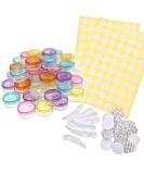 JZK 60-Pack Transparent Multi-Colored 5ml Cosmetic Jars - Small Empty Containers for Cream Lip Balm & Glitter - Perfect for Travel - Buy Online on GoSupps.com