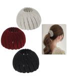 3Pcs Bird Nest Hair Clips Hair Accessories for Women and Girls Velvet Expandable Bun Fixed Hair Claw Vintage Retractable Ponytail Holder Hairpin Buckles (Color-8) - Buy Online on GoSupps.com