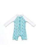 BONVERANO Baby Boys Swimsuit/Sunsuit UPF 50+ Sun Protection with Sun Hat - Light Blue (3 Months) - Buy Online on GoSupps.com