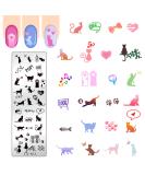 Cat Paw Love Nail Art Stamping Plate for DIY Manicure Style 1 - Buy Online on GoSupps.com
