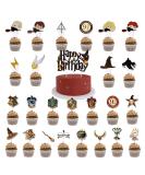 46-Piece Harry Magic Cake Topper Set | Birthday Decoration for Boys & Girls | Muffin Deco & Tortendeko for Magical Parties - Buy Online on GoSupps.com