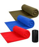 Fleece Sleeping Bag Liner - 3 Pcs, 75 Inch, Adult Size, Cold Weather, Zippered Camping Blanket - Travel Backpacking, Kids, Assorted Colors - Buy Online on GoSupps.com