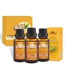 Ownest 3 Pack Ginger Massage Oil - 100% Pure Natural Lymphatic Drainage Oil | SPA Relaxation & Cold Relief - 30ml - Buy Online on GoSupps.com