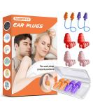 Premium Noise Cancelling Ear Plugs for Sleeping | 8 Pairs Reusable & Comfortable | 33dB NRR for Concerts Snoring & Travel - 4 Colors Available - Buy Online on GoSupps.com