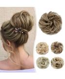 Silk-Co Hair Part with Rubber Band - Wavy Soft Dutt Hair Extensions (55g) - Thickening Messy Bun Updos in Golden Brown & Blonde - Buy Online on GoSupps.com