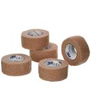 3M Coban Self-Adherent Wrap 1 x 5yds - Pack of 5 Rolls (Tan) - Buy Online on GoSupps.com