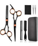 Professional Hair Cutting & Thinning Scissors Kit | FCYSY Hairdressing Set for Women Men & Pets - Salon Quality Trimmers in Orange & Black - Buy Online on GoSupps.com