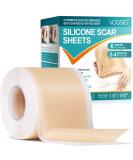 Silicone Away Scar Tape Roll - Reusable Waterproof Silicone Strips for Scar Removal - Professional C-Section, Keloids, Surgical, Acne Treatment - 1.6 x 150 - Buy Online on GoSupps.com