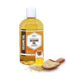 Organic Sesame Oil 8 oz - Premium Cold Pressed 100% Pure for Skin Hair & Soap Making | Unrefined Essential Oil Carrier | Bulk Available - Buy Online on GoSupps.com