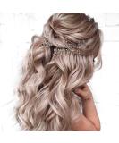 GENBREE Rhinestone Wedding Hair Vine Bridal Headband - Silver Bride Hair Accessories (19.7in) - Buy Online on GoSupps.com