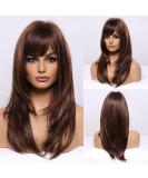 Emmor Brown Wigs with Ponytail - Heat-Resistant Synthetic Women's Wigs for Everyday Use - Buy Online on GoSupps.com