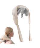 Neck & Shoulder Shiatsu Massage Device with Heat - Electric Silicone Massage for Back Legs & Feet - Versatile & Comfortable Off-White Design - Buy Online on GoSupps.com