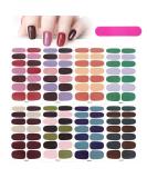 MWoot 8 Sheet Monochrome Nail Stickers with Files | DIY Nail Art & Fashion Decor | Self-Adhesive Manicure Stickers - Buy Online on GoSupps.com