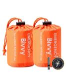 Esky Emergency Sleeping Bag 2 Pack - Waterproof Lightweight Survival Shelter Blanket with Compass and Whistle - for Camping, Hiking, Outdoor Adventure - Buy Online on GoSupps.com