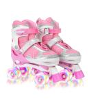 Light Up Roller Skates for Kids - Adjustable Size Pink Skates for Boys and Girls Beginners (10C-1Y) - Buy Online on GoSupps.com
