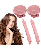KEYRI 2PCS Heatless Hair Curler Heatless Curling Set Heatless Curlers Headband with Hairnet No Heat Hair Curlers for Long/Medium Hair Sleeping Overnight Lazy Curlers DIY Hair Styling Tools (Pink) - Buy Online on GoSupps.com