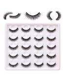 6D Thick Faux Mink False Lashes - 10 Pairs | Handmade Natural Look & Reusable Fluffy Volume | Short-Thick Style - Buy Online on GoSupps.com