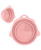 Foldable Silicone Makeup Brush Cleaner Bowl - Portable Etercycle Tool for Brushes Puffs & Sponges (Pink) | International Shipping - Buy Online on GoSupps.com