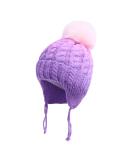 LANGZHEN Toddler Winter Hat with Earflap | Fleece Lined Beanie for Baby Boys Girls (Purple) | 1-2 Years - Buy Online on GoSupps.com