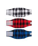 Cuteebone Male Washable Dog Diapers - 3 Pack Reusable Belly Bands for Dogs | High-Suction Flexible Velcro Classic Plaid - XS (23-28cm) - Buy Online on GoSupps.com