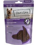 Chewies Mini Goat Meat Strips for Dogs - 100% Hypoallergenic Grain-Free Treats - 70g Dried Goat Snacks - Buy Online on GoSupps.com