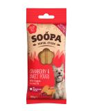 Soopa Cranberry and Sweet Potato Dental Sticks Dog Treat 100 g - Buy Online on GoSupps.com
