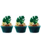 48pcs Edible Tropical Turtle Leaves Cupcake Toppers  CGHCEAIÂ  Palm Leaves Cake Decoration For Hawaii Theme Jungle Party Cake Toppers Birthday Party Supplies - Buy Online on GoSupps.com