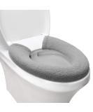 Toilet Seat Cover,Bathroom Soft Thicker Warmer with Snaps Fixed Stretchable Washable Fiber Cloth Toilet Seat Covers Pads Easy Installation& Cleaning (grey) Gray - Buy Online on GoSupps.com