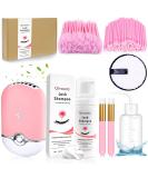 150ml Eyelash Extension Cleanser Set | Portable Lash Fan & Microbrush | Gentle Makeup Remover Pad | Rose Scented - Buy Online on GoSupps.com