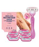 Buy Amazon Women's Razor with 5 Blades & Multi-Axis Handle - Includes 7 Replacement Blades - International Shipping Available - Buy Online on GoSupps.com