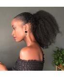 Afro Puff Drawstring Ponytail Human Hair Bun For Black Women 150% Density 10A Brazilian Virgin Human Hair 4C Afro Kinky Curly Clip In Ponytail Extension Human Hair Pieces 120g Natural Color 10 Inch 10 Inch (Pack of 1) Af... - Buy Online on GoSupps.com
