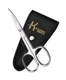 Buy Premium Curved Manicure Scissors | Versatile Nail Eyebrow & Beard Scissors for Men & Women - 3.6" Silver - Buy Online on GoSupps.com