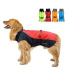 Zweitea Waterproof Reflective Raincoat for Medium & Large Dogs - Windproof & Mesh Lined Red Jacket for Outdoor Hiking - 5XL (1 Pack) - Buy Online on GoSupps.com