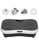 Vibration Plate Exercise Machine with Remote Control & Resistance Bands - Black & White - Buy Online on GoSupps.com