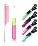 Latch Crochet Hooks & Hair Styling Set | 6 Piece Hair Needle Comb, Crochet Needles, Comb, & Clips for Braids & Extensions - Buy Online on GoSupps.com