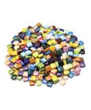 Lanyani Vibrant Glass Mosaic Stone Tiles - 2lbs Bulk Opaque Colors for Arts and Crafts - Buy Online on GoSupps.com