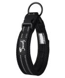 PETTOM Adjustable Nylon Dog Collar - Breathable Reflective XL Black for Dogs | Durable & Comfortable - Buy Online on GoSupps.com