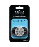 Braun EasyClick Cleansing Brush Refill for Series 5, 6, & 7 Electric Shaver - White Single Brush - Exfoliates and Refines Skin - Buy Online on GoSupps.com