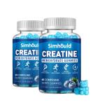 2 Pack Creatine Monohydrate Gummies 5000MG | Sugar-Free Vegan Muscle Builder & Energy Boost | 120 Count Blueberry Chewables for Men & Women - Buy Online on GoSupps.com