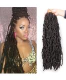 Xtrend 24 Inch 2 Packs Dark Brown Nu Faux Locs Crochet Hair | Pre-looped Gypsy Locs Braids Extension - 18 Strands 4# 24 Inch - Buy Online on GoSupps.com