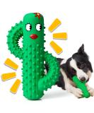 Rmolitty Indestructible Dog Toys - Durable Rubber Puppy Chewing & Squeaking Cactus Toy for Small to Medium Dogs - Buy Online on GoSupps.com