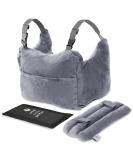 Mastectomy Pillow for Post-Surgery Recovery - Car Seatbelt Cover & Gel Pack Bundle Grey - Buy Online on GoSupps.com