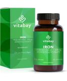 Vitabay High-Dosed Iron Capsules - 120 Vegan Iron Tablets with 319 mg Ironbis Glycinat | Premium Iron Supplement for Optimal Health - Buy Online on GoSupps.com