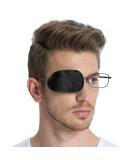 FCAROLYN Silk Eye Patch for Glasses - Treat Lazy Eye/Amblyopia/Strabismus - Large Black - Buy Online on GoSupps.com