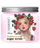 Strawberry Ice Cream Sugar Scrub 10 oz - Natural Exfoliating Formula Refreshing & Fragrant Skin Care Gift - Shop Internationally - Buy Online on GoSupps.com