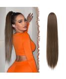 Buy 70 cm Moss Brown Fine Horseplay Drawstring Ponytail Extension - Synthetic Long Straight Braid Hair Extensions for Women - Buy Online on GoSupps.com