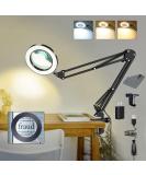10X Magnifying Glass with Light - 72 LEDs, 3 Color Modes, Dimmable - Ideal for Close Work, Repair, Reading, and Craft - Real Glass Lens Magnifier with Stand - Buy Online on GoSupps.com