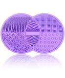 Silicone Makeup Brush Cleaning Mat - Purple | Brush Cleaner Pad for Brushes, Sponges & Puffs - Buy Online on GoSupps.com